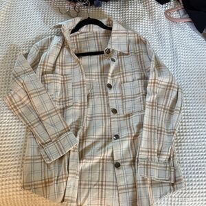 Plaid Button-Up Women's Jacket
